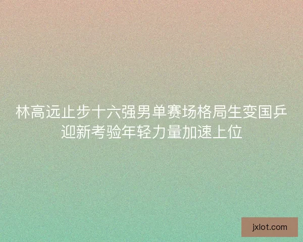 林高远止步十六强男单赛场格局生变国乒迎新考验年轻力量加速上位